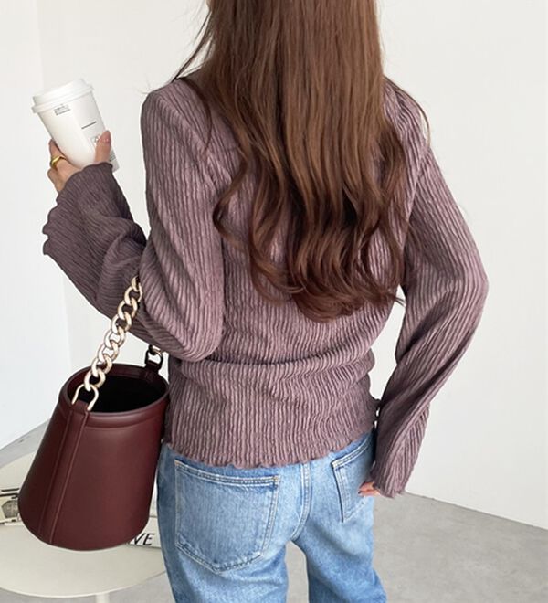 GeeRA（ジーラ）の「前後２ｗａｙフレアスリーブカットソー（カットソー）」｜詳細画像