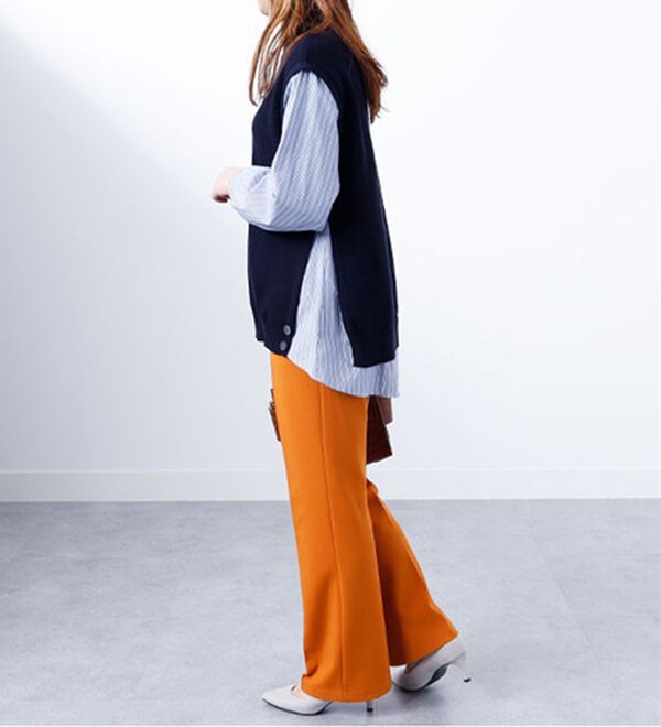 BELLUNA（ベルーナ）の「シャツレイヤード風ニットプルオーバー（ニット・セーター）」｜詳細画像