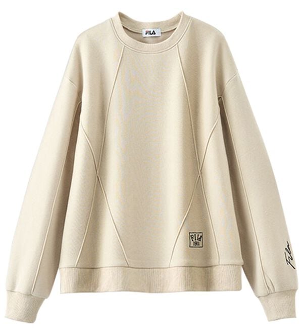BELLUNA（ベルーナ）の「＜ＦＩＬＡ＞裏起毛ピンタックデザインプルオーバー（カットソー）」｜アイボリー