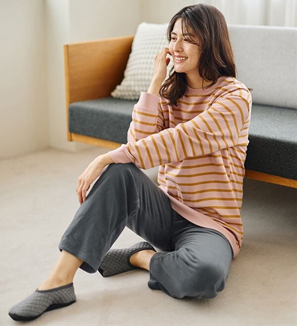 LAVIENNE（ラヴィエンヌ）の「肌側綿１００％あったかフリースボトム（その他パンツ）」｜詳細画像