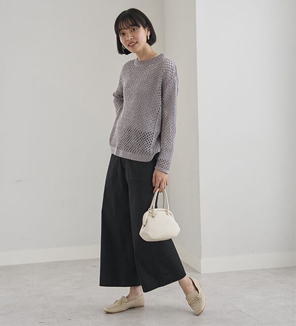 BELLUNA（ベルーナ）の「はっ水綿混ベイカーパンツ（フルレングスパンツ）」｜詳細画像