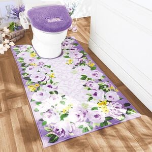 「ＮＥＷ幸せの風水フラワートイレタリー　フタカバー＜洗浄暖房用＞（トイレマット）」｜ラベンダー