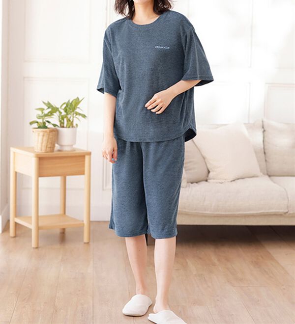 LAVIENNE（ラヴィエンヌ）の「【着るタオル】サラッと気持ちいい！パイルパジャマ（パジャマ・ルームウェア）」｜詳細画像