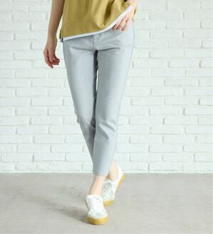 BELLUNA（ベルーナ）の「 【接触冷感】【選べる2丈】サラリ裏メッシュ美脚アンクルパンツ（フルレングスパンツ）」｜グレー系チェック