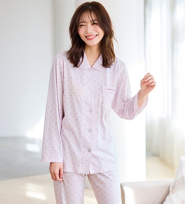LAVIENNE（ラヴィエンヌ）の「【上質な寝心地を】良眠仕様カットソー素材パジャマ＜マリクレールビス＞（パジャマ・ルームウェア）」｜詳細画像