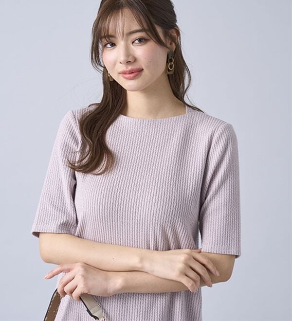BELLUNA（ベルーナ）の「テンセル（ＴＭ）繊維混ストレッチプルオーバー（カットソー）」｜詳細画像