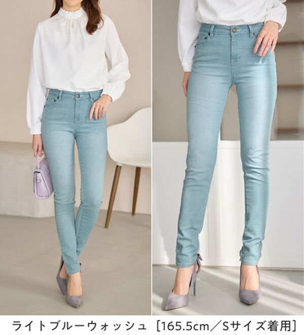 alotta（アロッタ）の「美脚ストレッチスキニーデニムパンツ（フルレングスパンツ）」｜詳細画像