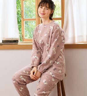 LAVIENNE（ラヴィエンヌ）の「ソフトでかるぽかフリース　クルーネックパジャマ（パジャマ・ルームウェア）」｜詳細画像