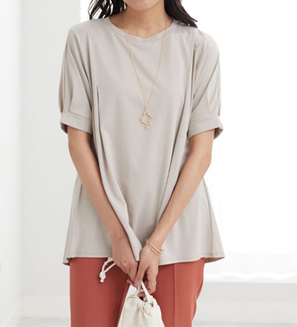 BELLUNA（ベルーナ）の「バックフレアーパフ袖プルオーバー（カットソー）」｜詳細画像