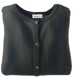 BELLUNA（ベルーナ）の「＜＆ｃｏｃｏｃｈｉ＞リネンコットン素材ゆったりドルマンカーディガン（ニットカーディガン）」｜黒