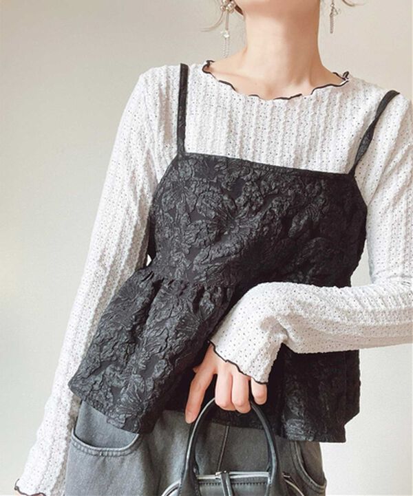 GeeRA（ジーラ）の「表面感配色メローカットソー（カットソー）」｜詳細画像