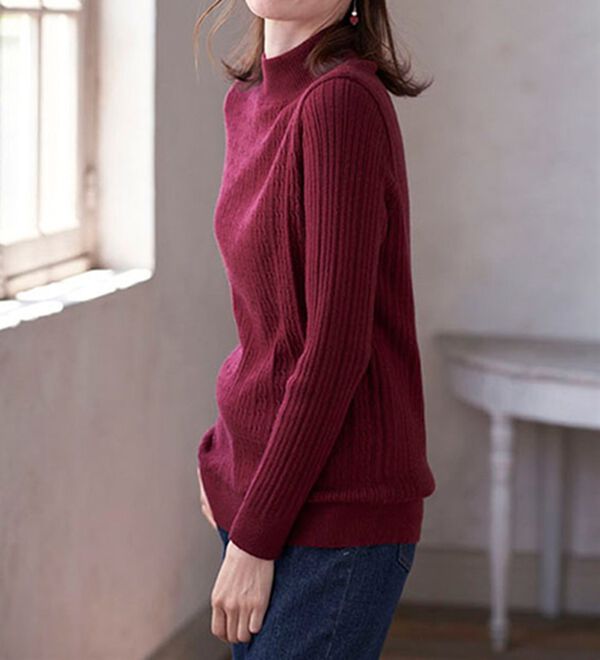 BELLUNA（ベルーナ）の「洗える！裏ベロアあったかセーター（ニット・セーター）」｜詳細画像