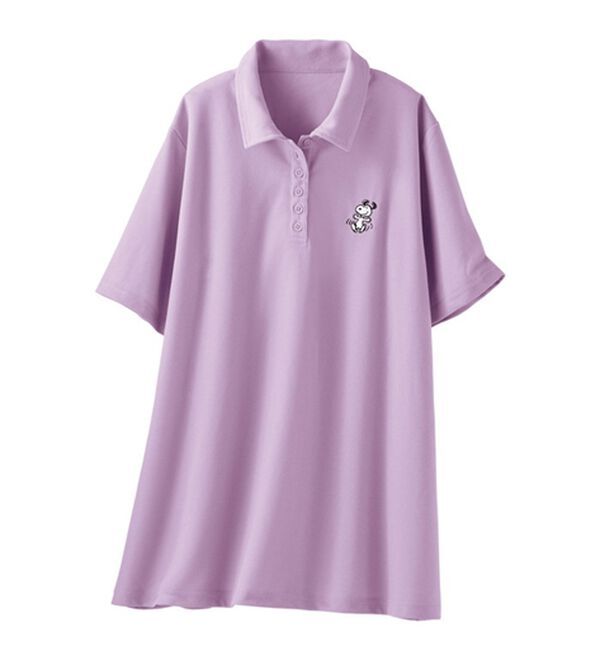 BELLUNA（ベルーナ）の「スヌーピー刺しゅうポロチュニック（ポロシャツ）」｜詳細画像