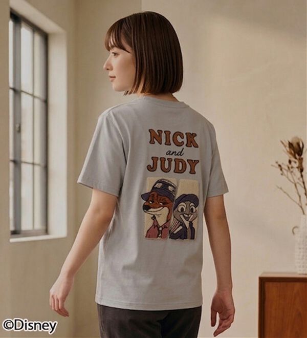 「＜Ｄｉｓｎｅｙ＞【ズートピア・ニック＆ジュディ】サガラ刺しゅうＴシャツ（Tシャツ）」｜詳細画像