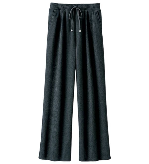 BELLUNA（ベルーナ）の「なめらか裏ベロアコーデュロイワイドパンツ（ワイドパンツ・ガウチョ）」｜詳細画像