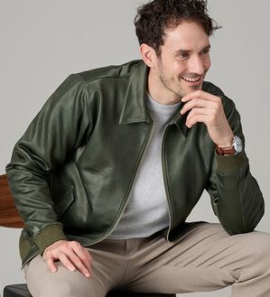 「＜コムルヴァン・オム＞フェイクレザージャケット（メンズジャケット）」｜詳細画像