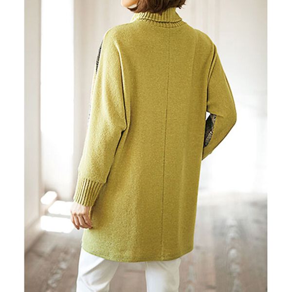 BELLUNA（ベルーナ）の「ボーダー編地調プリントドルマンチュニック（チュニック）」｜詳細画像