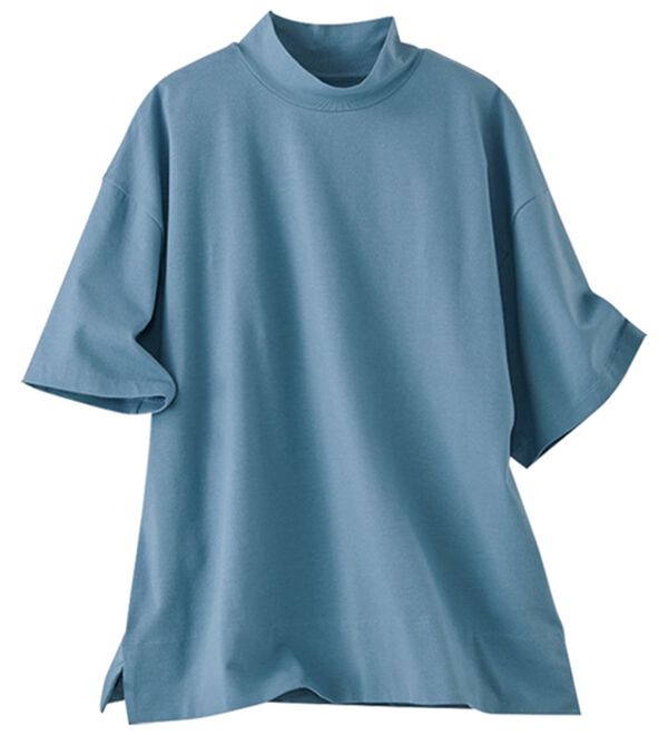 BELLUNA（ベルーナ）の「≪ＨｕｇＲｅａｍコットンＣｏｏｌ≫ひんやりハイネックプルオーバー（カットソー）」｜詳細画像