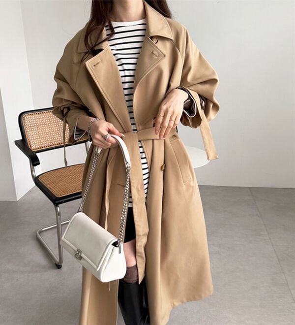 19SS✨️オーラリー オーバーサイズ トレンチコート ベルト ベージュ 1 AURALEE（オーラリー） トレンチコート 0 ブラウン レディース