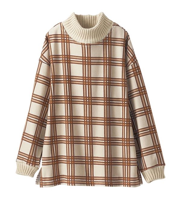 BELLUNA（ベルーナ）の「まるで着る毛布！静電防止付裏ファーニットリブトレーナー（トレーナー・スウェット）」｜詳細画像