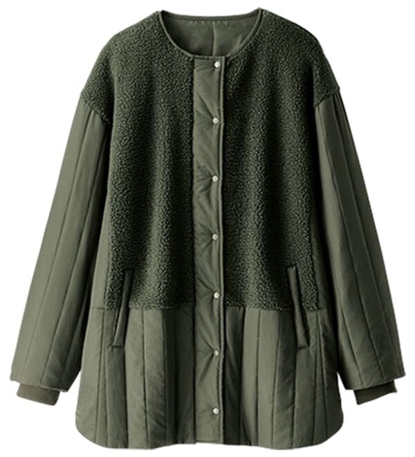 BELLUNA（ベルーナ）の「ボア切替キルトデザインミドル丈コート（ハーフコート）」｜詳細画像