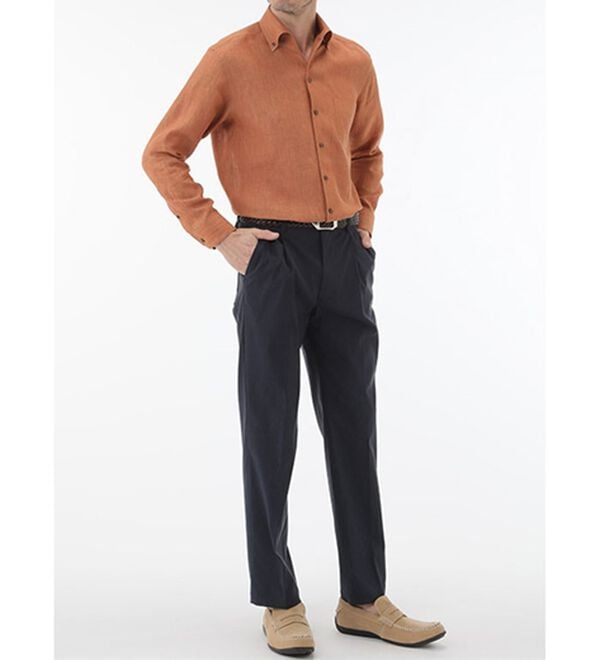 「＜コムルヴァン・オム＞大人のフレンチリネン１００％シャツ（メンズシャツ）」｜詳細画像