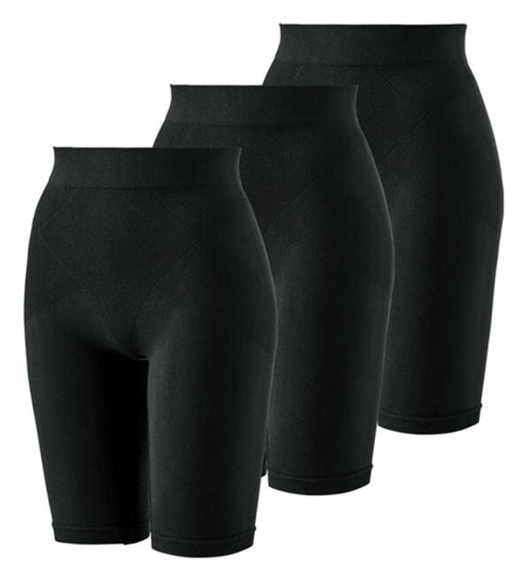 LAVIENNE（ラヴィエンヌ）の「【３枚組】整体師監修骨盤ロングガードル同色３枚組（ショーツ）」｜ブラック