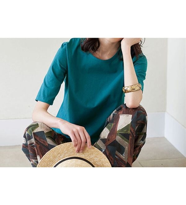 BELLUNA（ベルーナ）の「綿１００％抗菌防臭汗ジミ対策プルオーバー（カットソー）」｜詳細画像