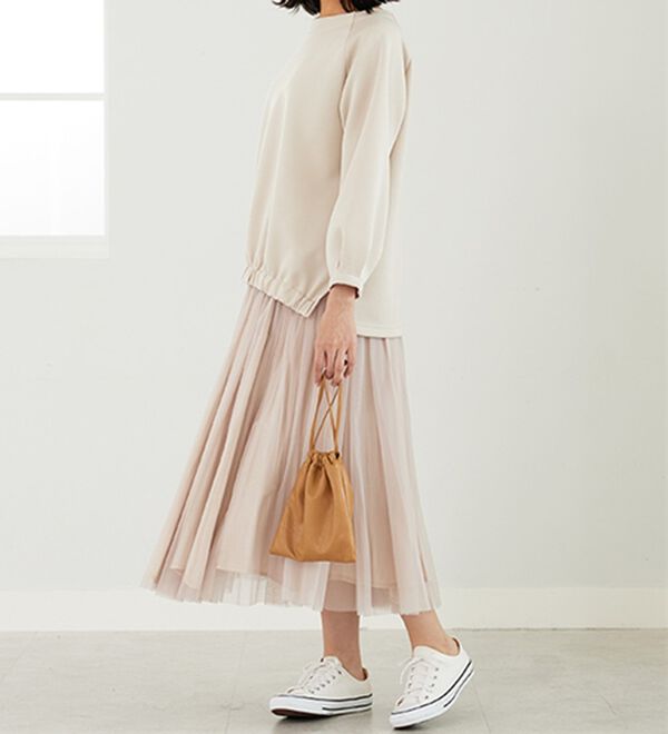 BELLUNA（ベルーナ）の「軽やか！メッシュダンボールプルオーバー（カットソー）」｜詳細画像