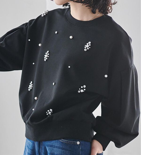 RANAN（ラナン）の「ビジュー使いボリューム袖プルオーバー（カットソー）」｜詳細画像