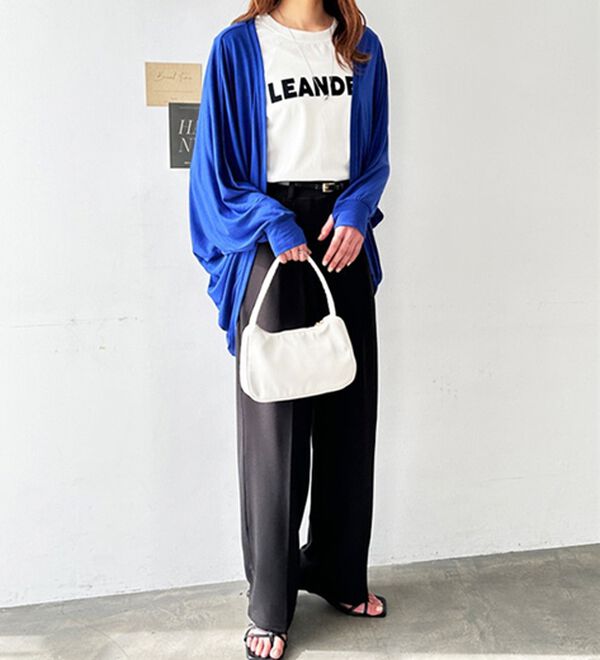 GeeRA（ジーラ）の「接触冷感！ドルマンカットソーカーディガン（ニットカーディガン）」｜詳細画像