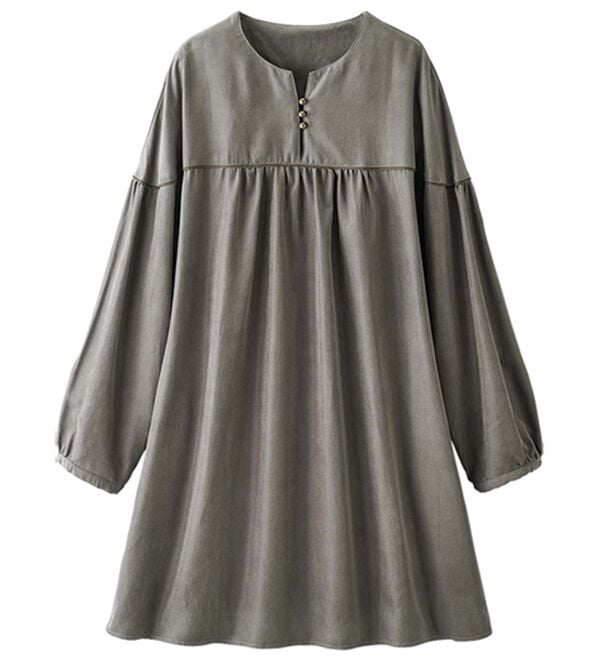 ルフラン（ルフラン）の「【２色組】ふんわり体型カバー＊コーデュロイチュニック（チュニック）」｜詳細画像