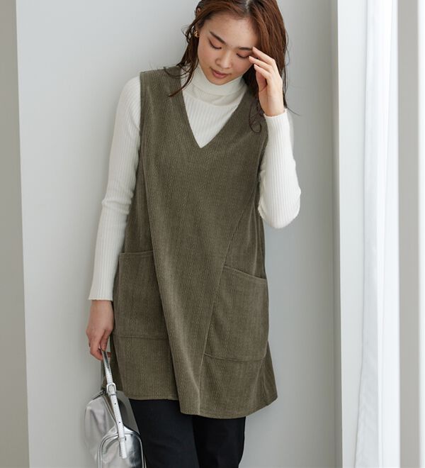 BELLUNA（ベルーナ）の「モールジャカード素材ジャンパースカート（ジャンパースカート）」｜詳細画像