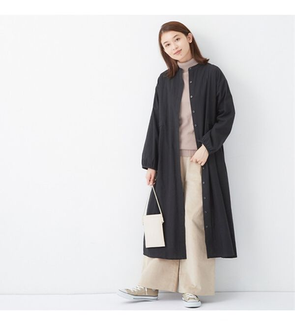 Viola e Viola（ヴィオラ エ ヴィオラ）の「綿１００％タック切替ワンピース（シャツワンピース）」｜詳細画像