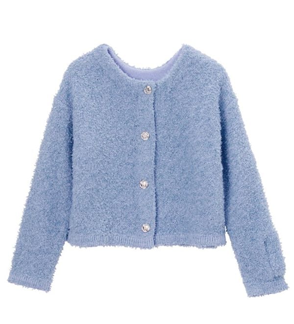 RANAN（ラナン）の「前後2WAYリボンヤーンショート丈カーディガン（ニットカーディガン）」｜詳細画像