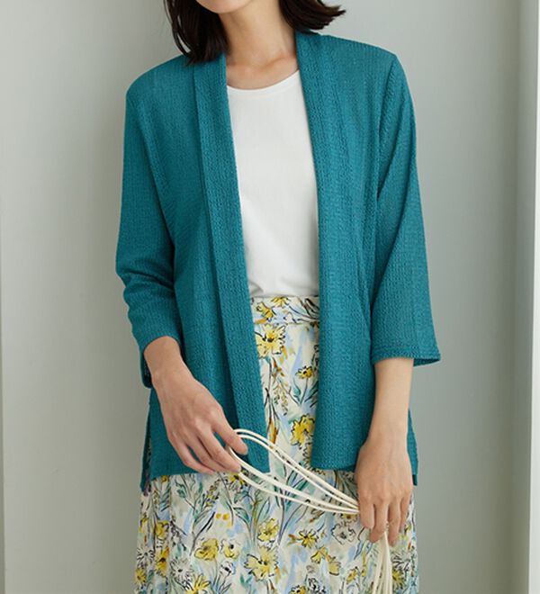 BELLUNA（ベルーナ）の「メッシュ素材トッパーカーディガン（ニットカーディガン）」｜詳細画像