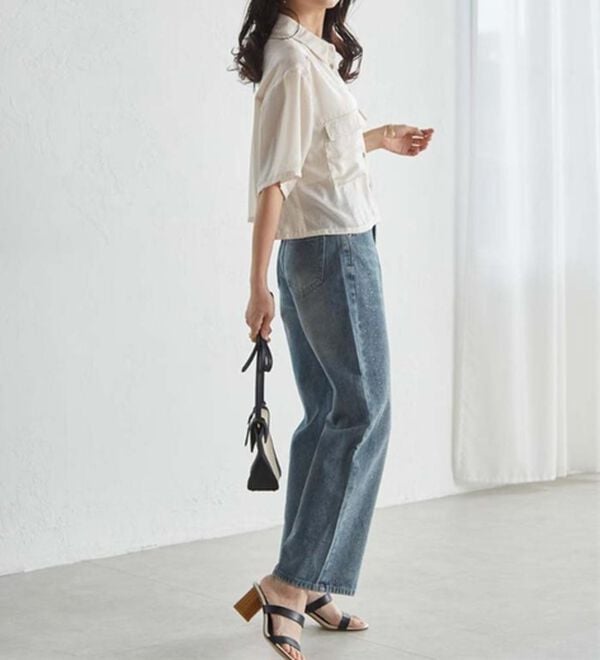 RANAN（ラナン）の「ダブルポケットショートシャツ（シャツ）」｜詳細画像