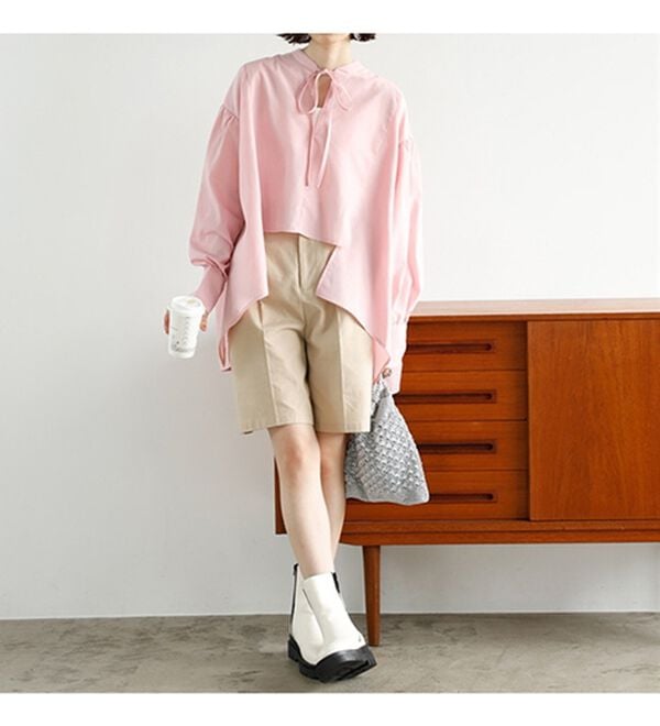 GeeRA（ジーラ）の「イレギュラーヘムスキッパーネックシャツ（シャツ）」｜詳細画像