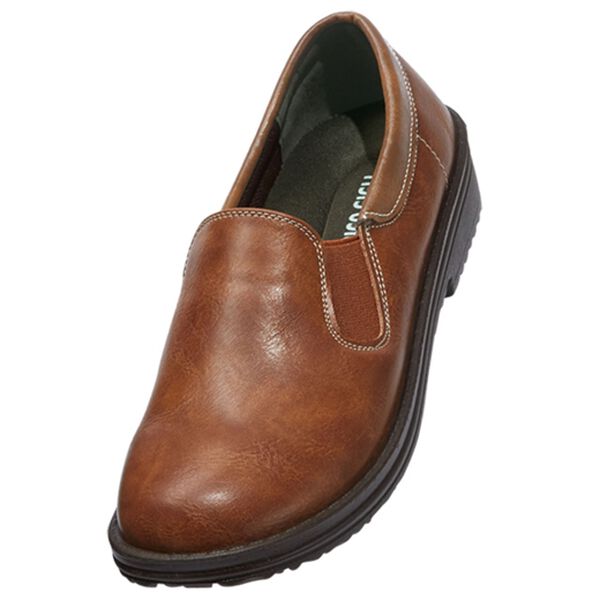 RANAN（ラナン）の「幅広ゆったりサイドゴアスリッポンシューズ（スリッポン）」｜ブラウン