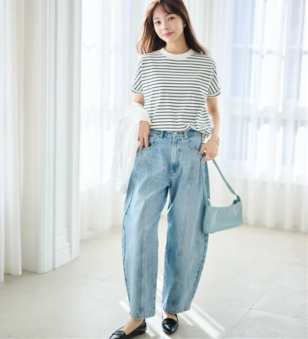 RANAN（ラナン）の「【選べる袖丈】【ひんやり・ＵＶ】＜BC＞綿100％プチハイネックＴシャツ（カットソー）」｜詳細画像