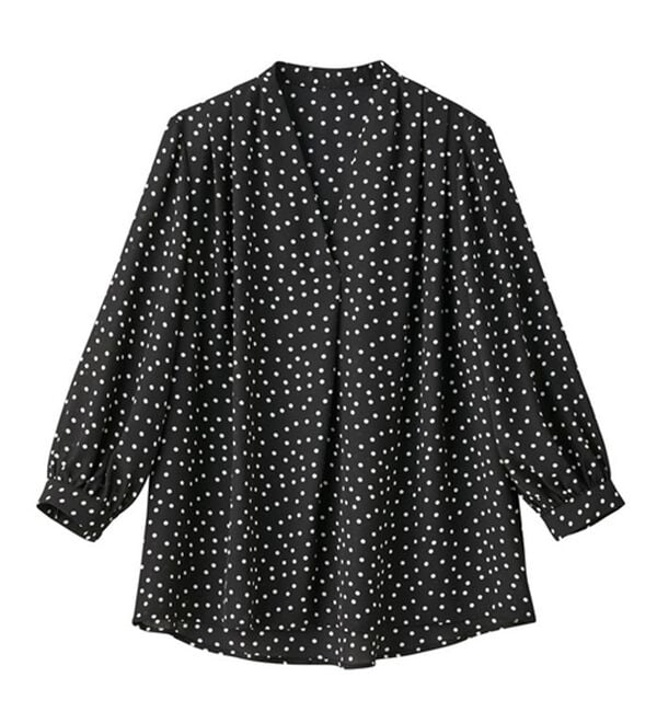 GeeRA（ジーラ）の「シルエットきれい！上品7分袖デザインブラウス（ブラウス）」｜詳細画像