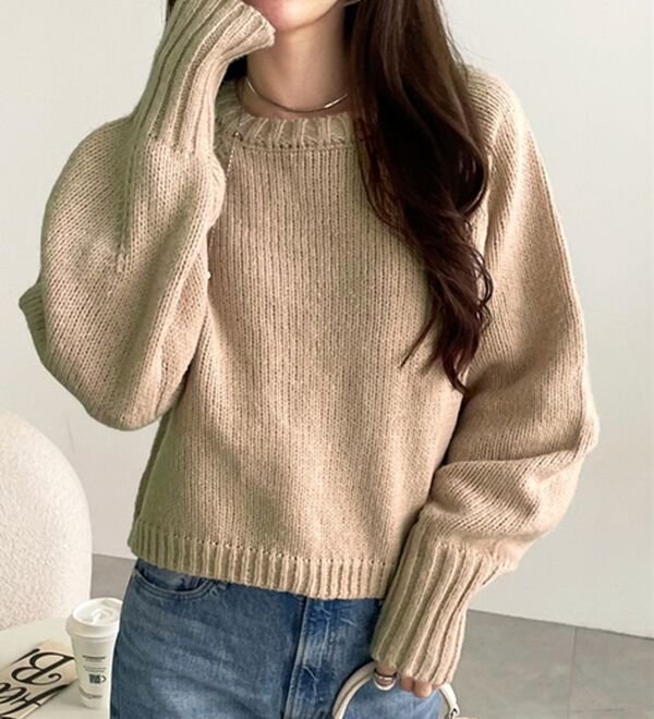 GeeRA（ジーラ）の「ボリュームスリーブショートニット（ニット・セーター）」｜詳細画像