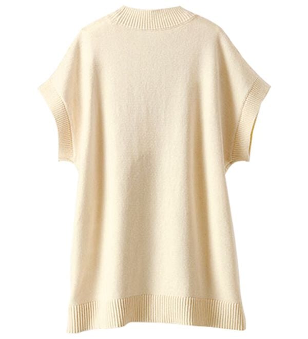 BELLUNA（ベルーナ）の「透かし編ハイネックゆったりニットベスト（ベスト）」｜詳細画像