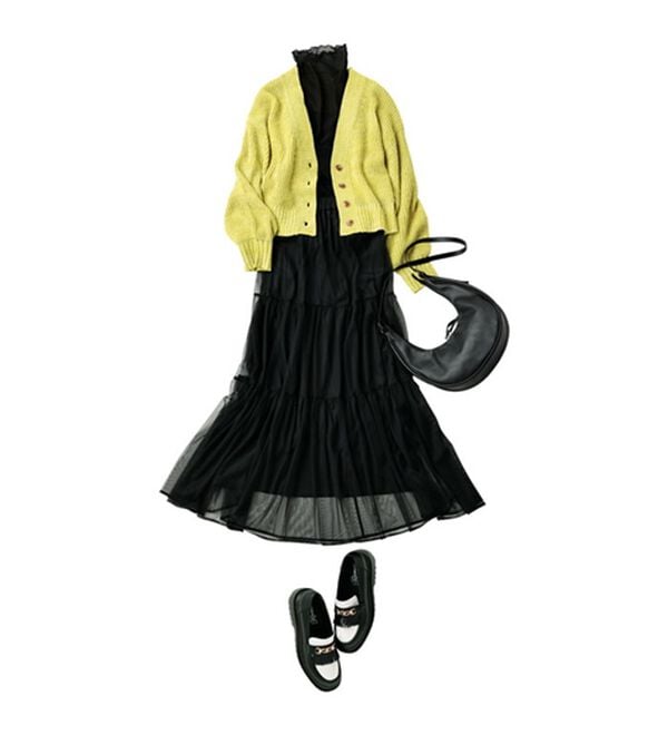 RANAN（ラナン）の「＜エコ素材＞カラーミックスニットカーディガン（ニットカーディガン）」｜詳細画像