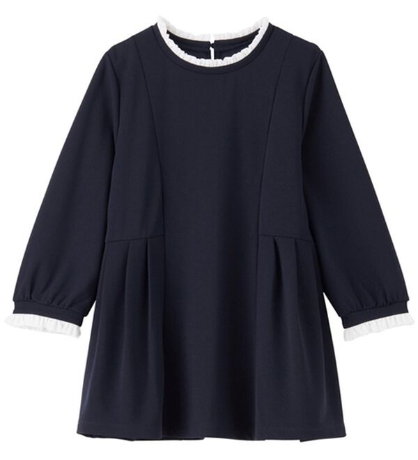 GeeRA（ジーラ）の「【２点セット】バイカラーフリル衿ブラウスセットアップ（その他スーツ）」｜詳細画像