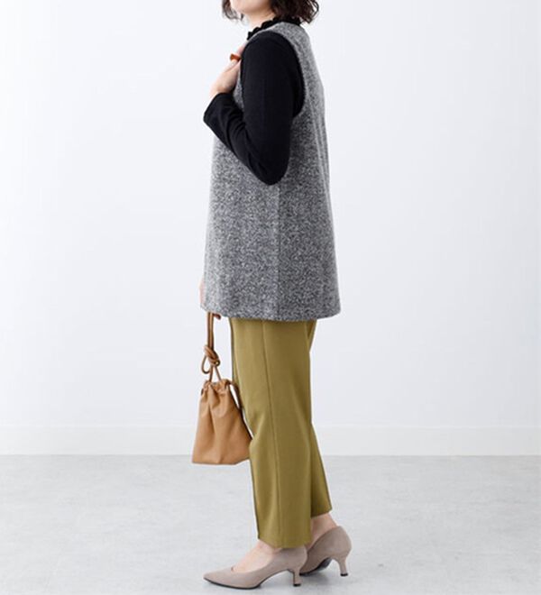 BELLUNA（ベルーナ）の「ブークレ素材チュニックアンサンブル（アンサンブル）」｜詳細画像