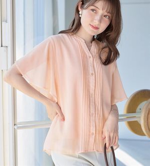 alotta（アロッタ）の「【接触冷感】インナー付ピンタックデザインブラウス【イエベ・ブルべ】（ブラウス）」｜詳細画像