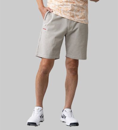 「＜トランスコンチネンツゴルフ＞サッカー素材の爽快ゴルフショーツ（メンズハーフパンツ）」