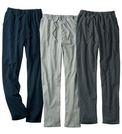 「【３本組】肌に優しい綿１００％なめらかスムースパンツ（メンズルームウェア）」