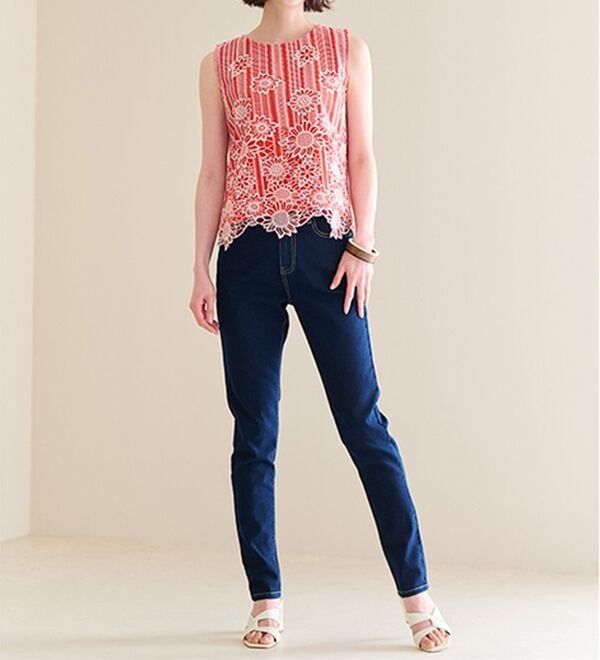 RANAN（ラナン）の「ひんやり！レース使いプルオーバー（ブラウス）」｜詳細画像